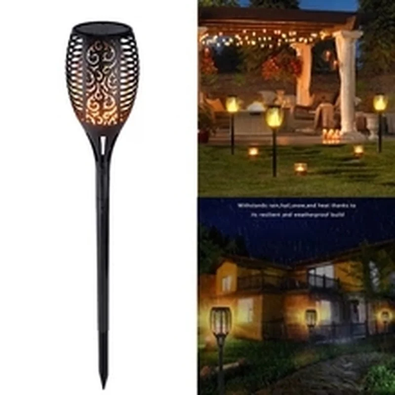 

33 LED Solar Garden Light Outdoor Waterproof Flicker Torch LED Solar Ground Lights Holiday Flame Lawn Lights for Garden Path
