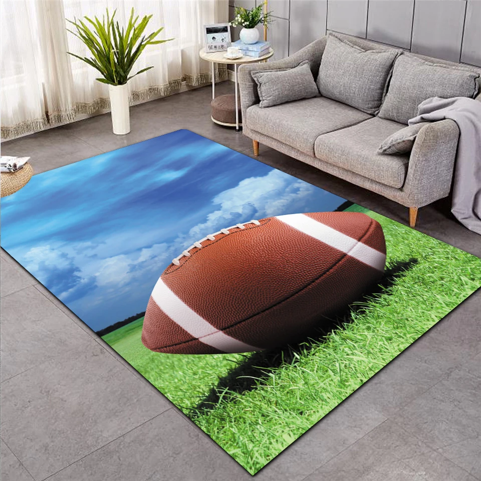

baseball Green Football carpet kids room soccer rug field parlor bedroom living room floor mats children large rugs home mat 010