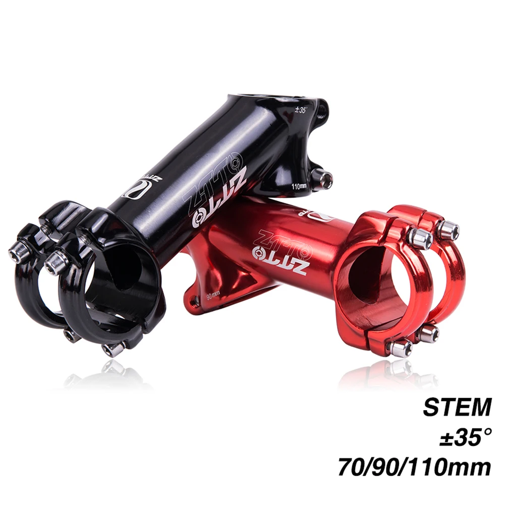 

31.8mm Bike Stem 35 Degree Handlebar Stem 70mm 90mm 110mm Ultralight Aluminum Alloy Bike Stem for XC AM Road Bicycle Accessories
