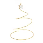 С жемчужной подвеской в виде звезды, топпер для торта, креативное металлическое художественное украшение для детского праздника, свадьбы, дня рождения, декор для вечеринки