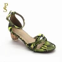crystal sandals for ladies fashion sandals with round heels womens high heels shoes