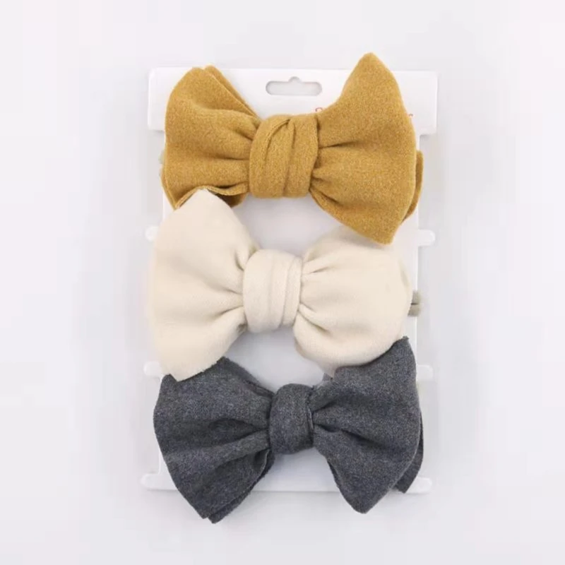 

3 Pcs Nylon Baby Headband Bowknot Elastic Hair Band Children Girls Hairband Newborn Head Band