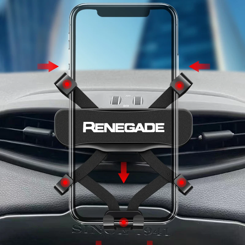 Металлический автомобильный держатель телефона для JEEP Renegade 2016 2017 2018 2019 2020 2021