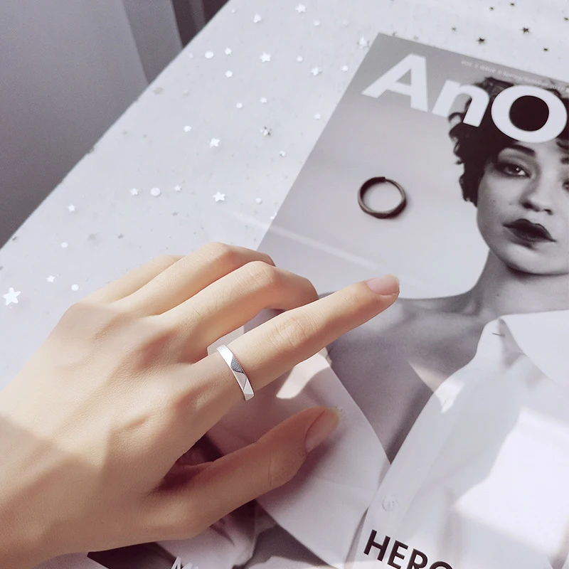 Colusiwei простой минималистичный Настоящее серебро 925 проба палец кольца для мужчин