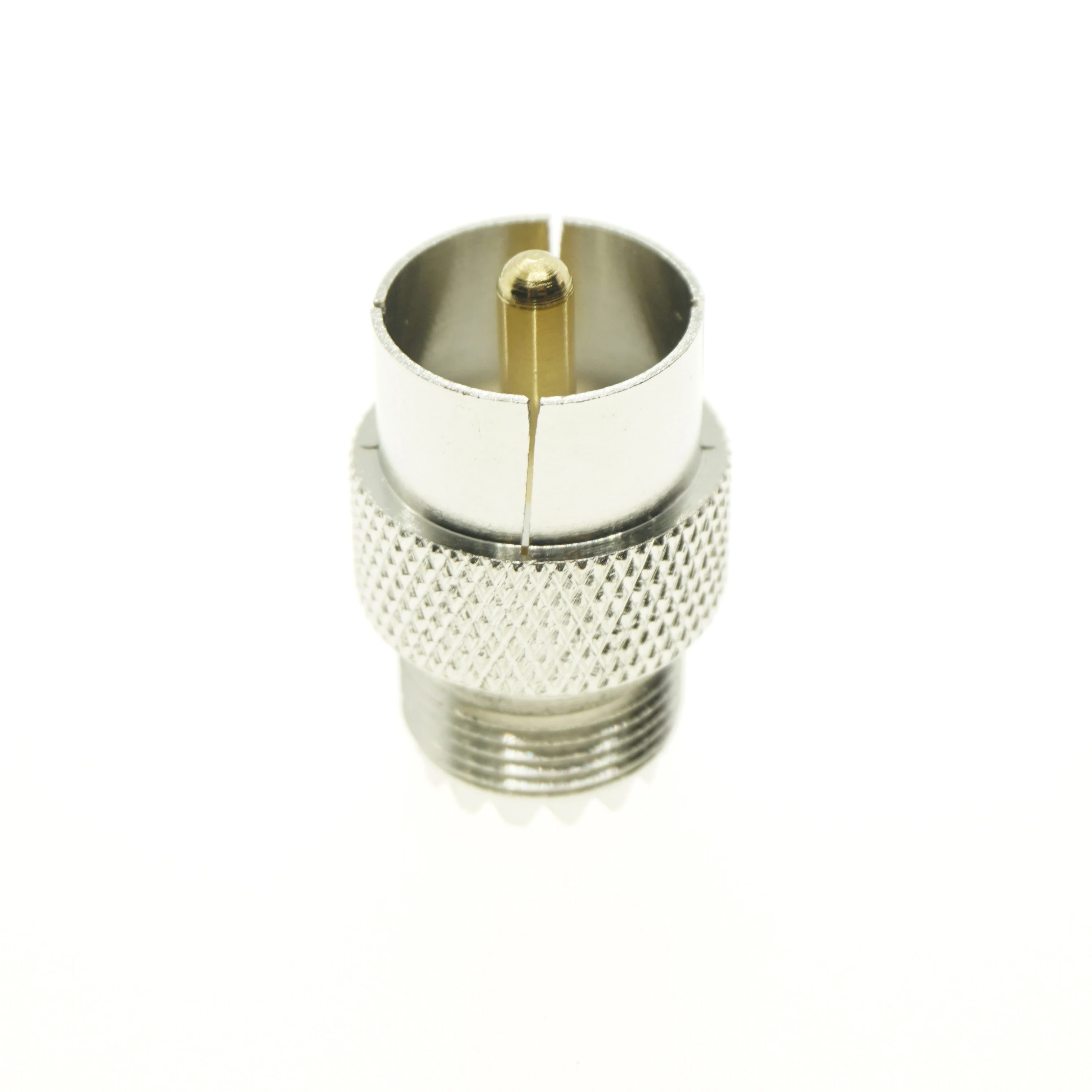 UHF Male к Female Push-On Quick Direct PL259 SO239 Plug никелированные латунные прямые RF коаксиальные