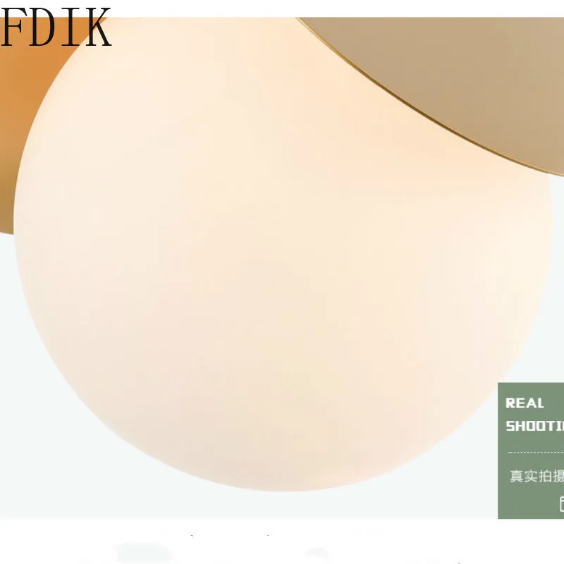 

Post Modern Metal Pendant Lamp Creative Leaves Glass Ball Hanging Lights for Dining Room Kitchen Home Decor Macaron Luminaire