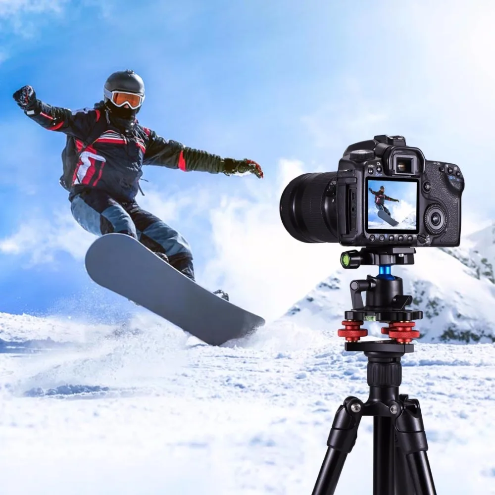 

PULUZ DSLR Camera Leveling Base Head Tri-wheel Aluminum Alloy Adjustment Dials Leveling Base Ball Head for Camera Tripod Head