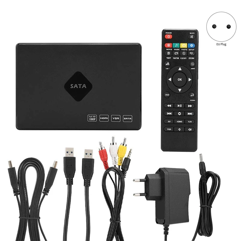Топ Мини Full HD 1080P 2 5 дюймов жесткого диска SATa HDD плеер Видео Аудио Media Player с