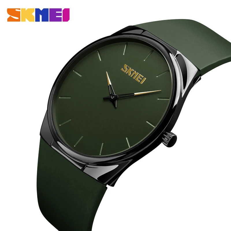 SKMEI New Women Quartz Watches Fashion Casual Ultra Thin Wristwatches Waterproof Simple Black Watch relogio feminino 1601S|Женские