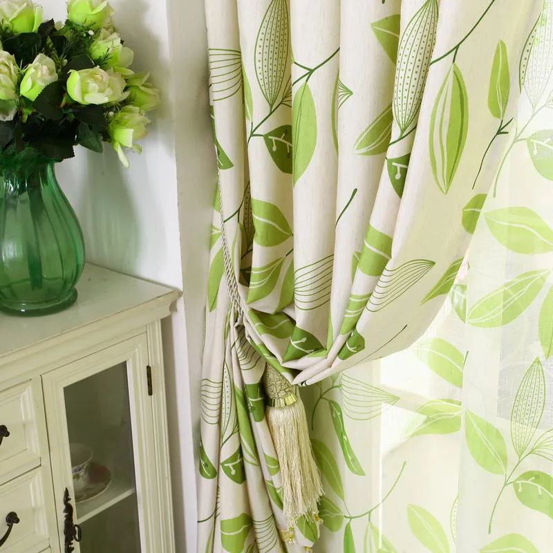 Новые корейские хлопковые затемненные шторы с принтом для сада гостиной