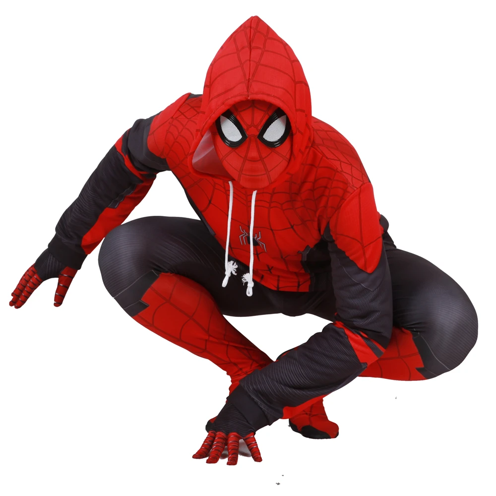 Взрослый человек паук вдали от дома Питер Паркер супергерой косплей толстовка