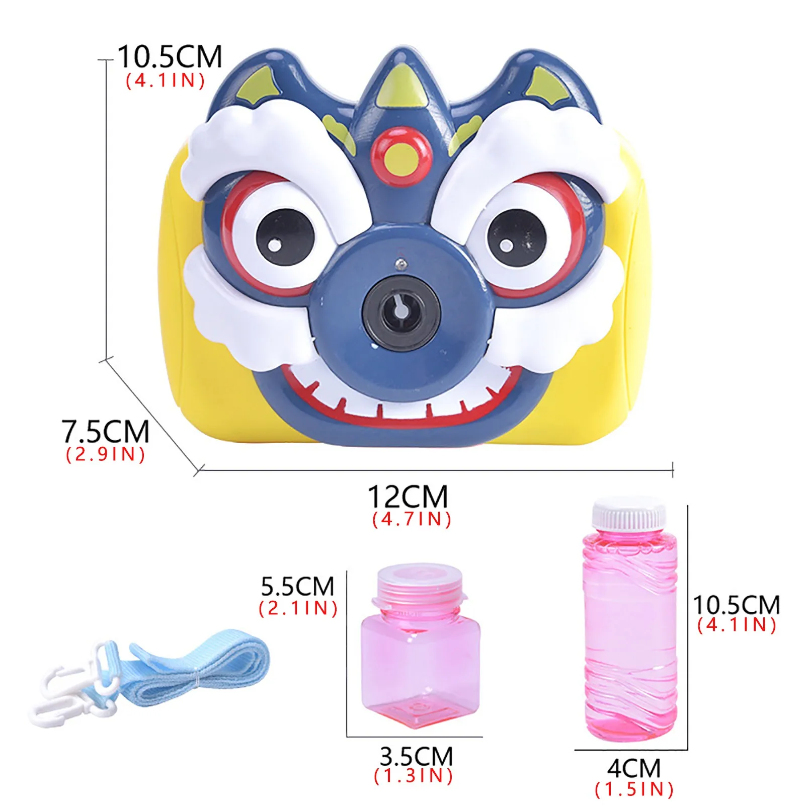 

60ML Camera Bubble Blowing Toys For Kids Fully-Automatic Soap Bubble Machine Electric Music Light Summer Outdoor Children Toys#3