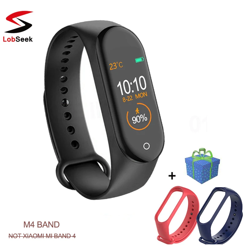 M4 смарт-Браслет фитнес-трекер Водонепроницаемый bluetooth Смарт-часы светодиодный
