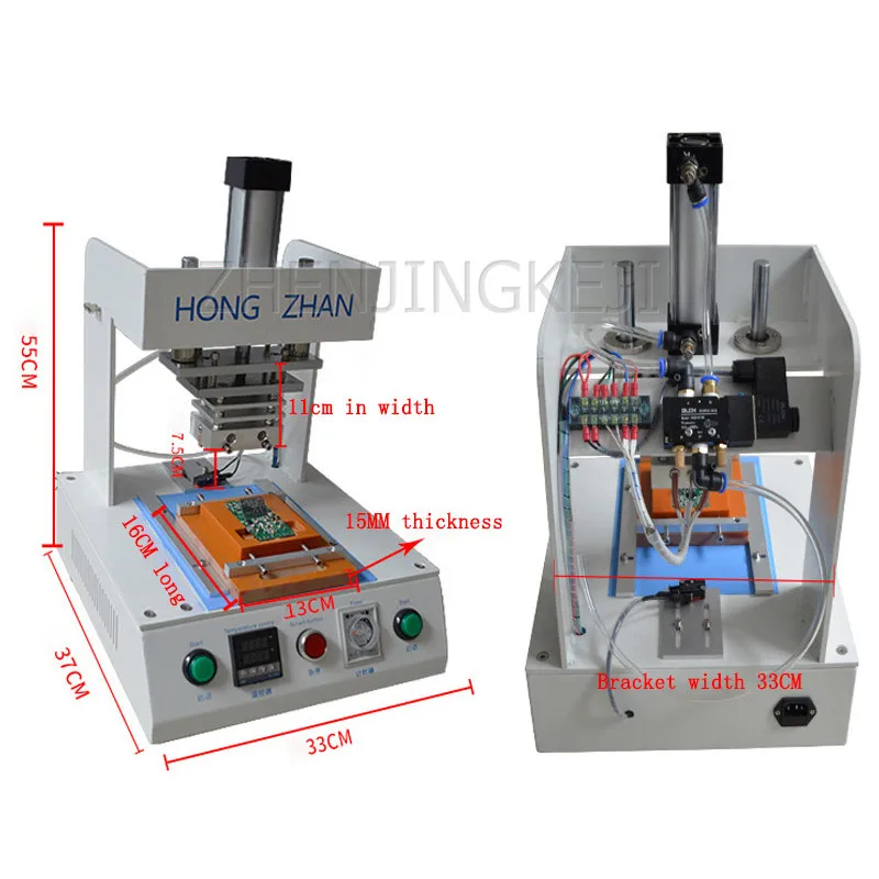 

Cell Phone Screen Constant Temperature Hot Press Machine Zebra Paper Pvc Sponge Leather Goods Pneumatic Mini Hot Press equipment