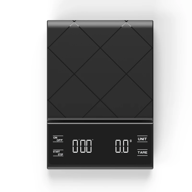 

LCD Electronic Coffee Scale Espresso and Pour Over Drip Weight Balance Timer Black Kitchen Food DIgital Scales 3kg 0.1g g oz ml