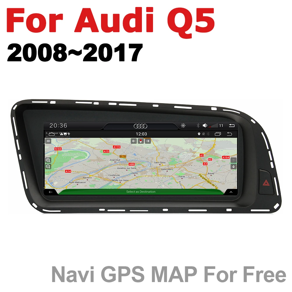 Автомобильный мультимедийный плеер Android 7 0 для Audi Q5 8R 2008 ~ 2017 MMI WiFi GPS навигация