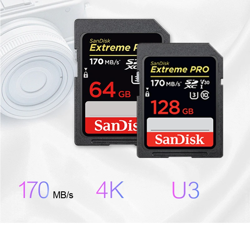 SanDisk Extreme Pro sd-карта 32 ГБ карта sd класс 10 64 Гб sd 128 ГБ scheda sd256G SDHC SDXC UHS-I 95 м/с V30 4K для цифровой камеры