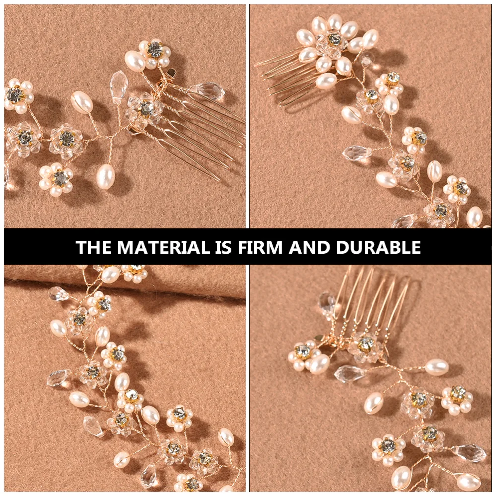 

Elegant Bridal Hair Comb Exquisite Floral Crystal Hair Decor Hair Accessory