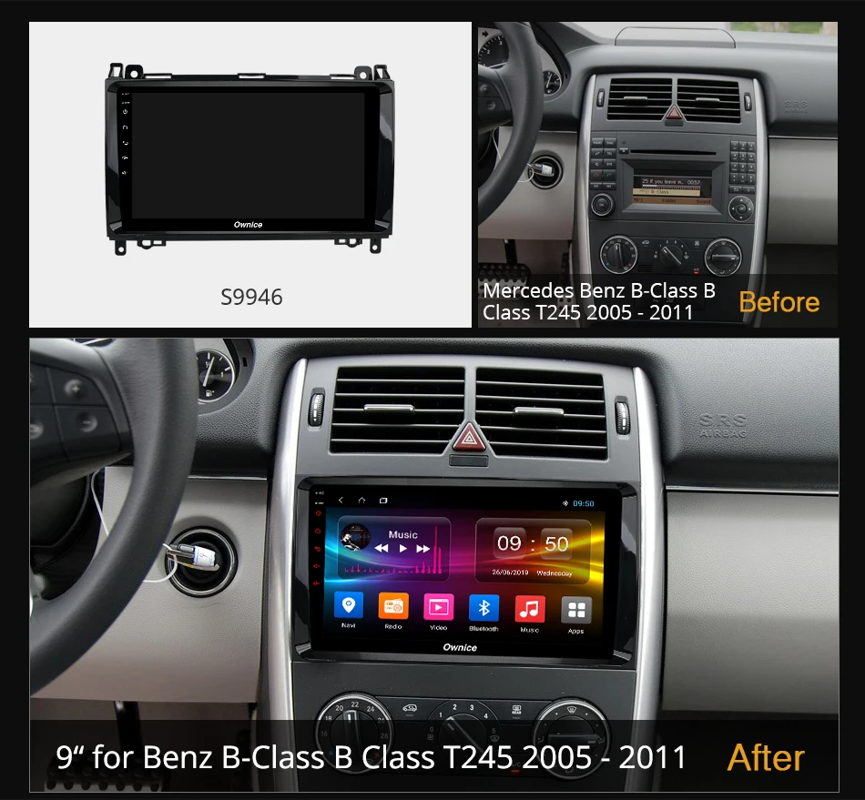 6G + 128G Ownice Android 10 0 Octa 8 Core автомобильный DVD GPS Navi для Mercedes Benz B Class класс T245 2005 2011 DSP 4