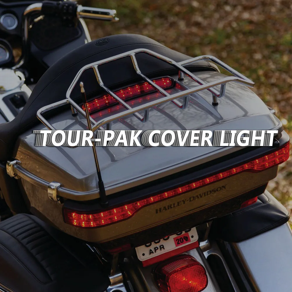 

LED Motorcycle Tour-Pak Lid Light Satin Black For Harley Electra Road Tri Glide Low Ultra Limited Low FLHTKL FLHTCU FLTRU 2014+