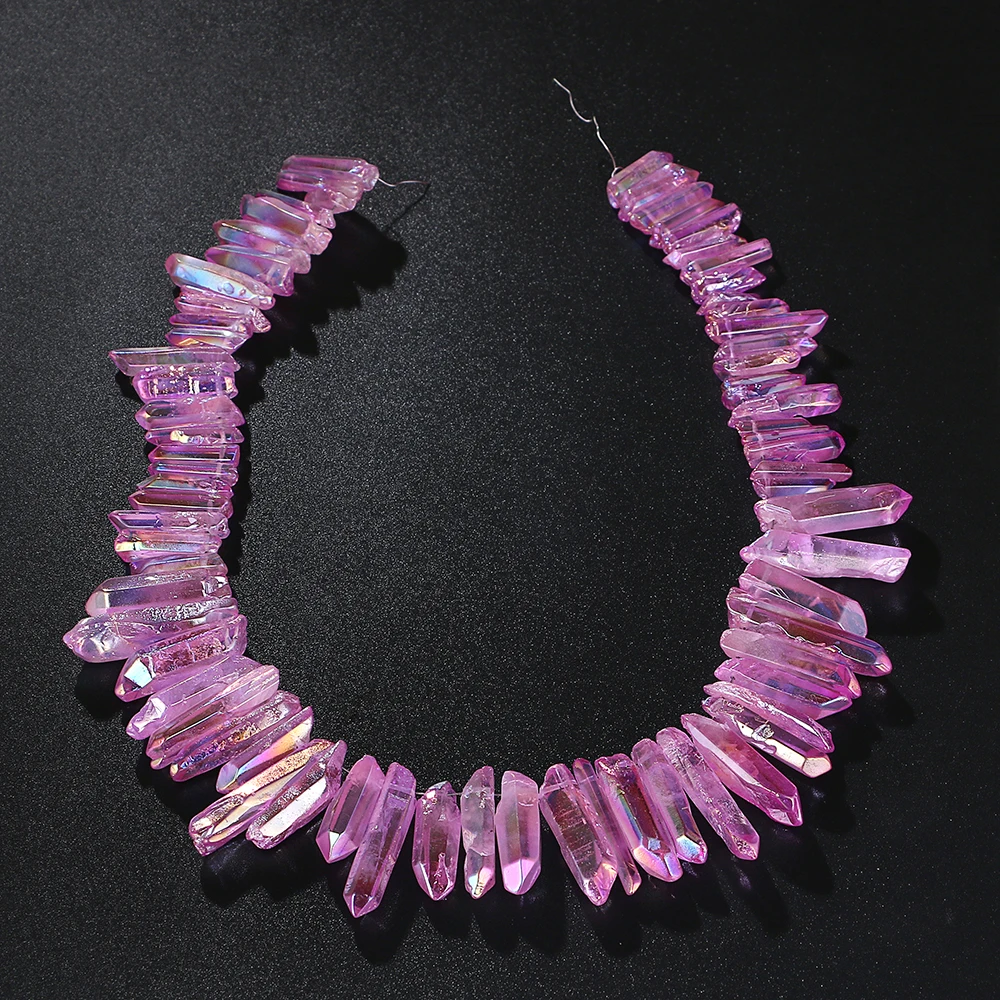 Mankuu Темный Фиолетовый Кристалл срез подвеска нерегулярные с украшением в виде