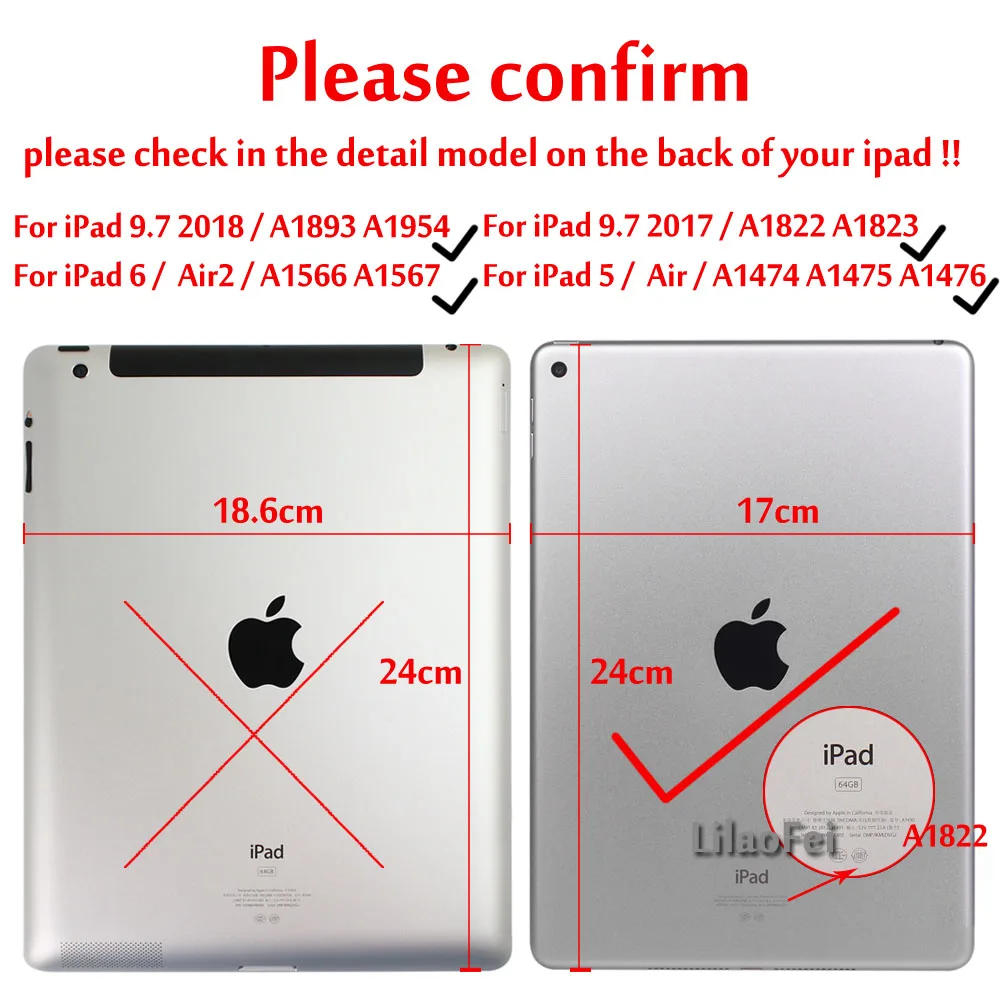 Чехол из ПУ кожи для ipad Air / 2 Автоматическое включение/отключение 5 6 поколения