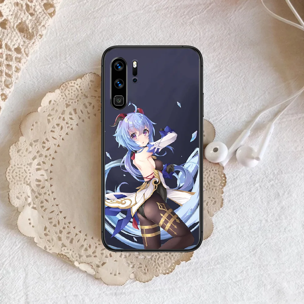

genshin impact ganyu Phone Case For Huawei P Mate 10 20 30 40 Lite Pro smart Z 2019 nova 5t black Bumper Pretty Waterproof