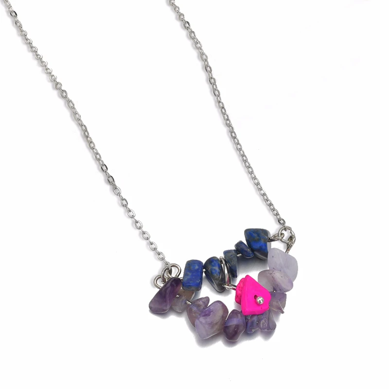 DIY повседневные ожерелья из натурального камня для женщин красочные тибетские