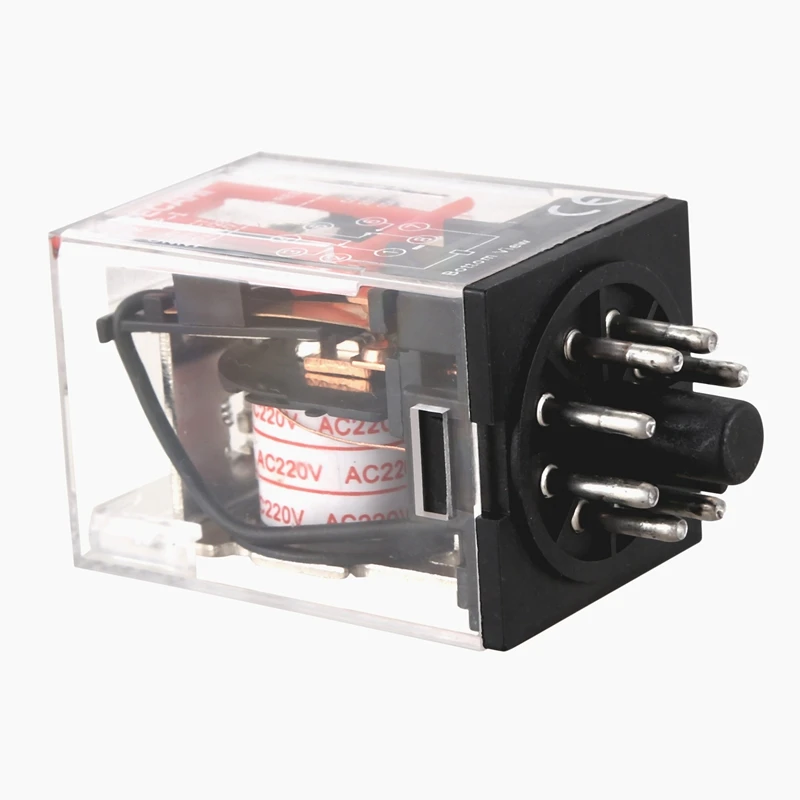 MK2P-I Clear Shell DPDT AC220V Coil Power Relay Socket Base | Обустройство дома