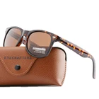 Мужские солнцезащитные очки, классические поляризационные зеркальные очки в оправе в стиле ретро, с коричневыми линзами, для вождения, UV400, 2021