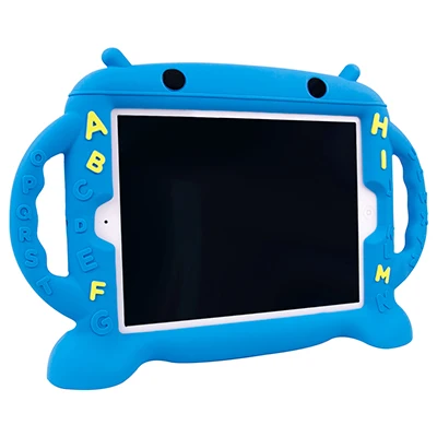 5411BU CHINFAI ребенок силиконовый чехол для iPad 4 противоударный чехол для iPad 2 мультфильм безопасный моющийся чехол для iPad 2/3/4 9,7 ''с автомобиля ремень - Цвет: 5411BU