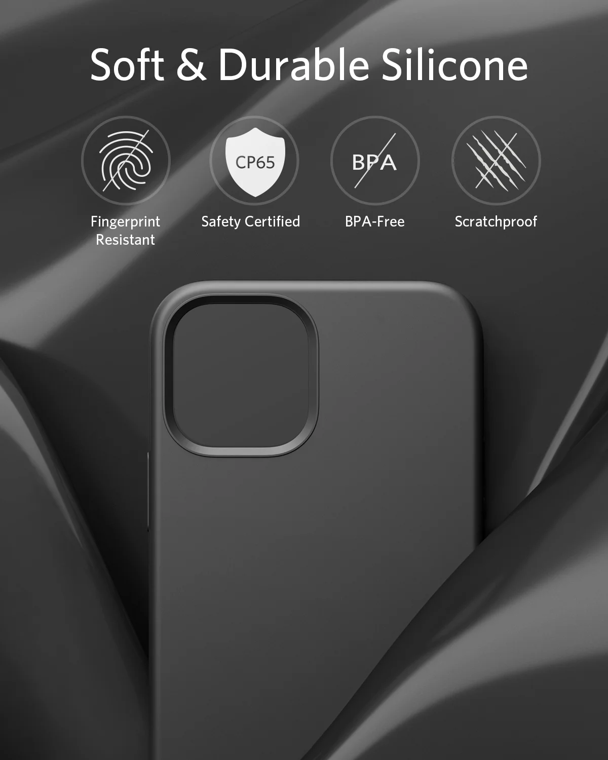 anker magnetic silicone magsafe case compatible with magsafe chargers supports magsafe wireless charging dark gray free global shipping