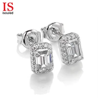 i souled hl03s brand jewelry fine fashion earings for women s925 sterling silver accessories 0 5ct moissan diamond center stone