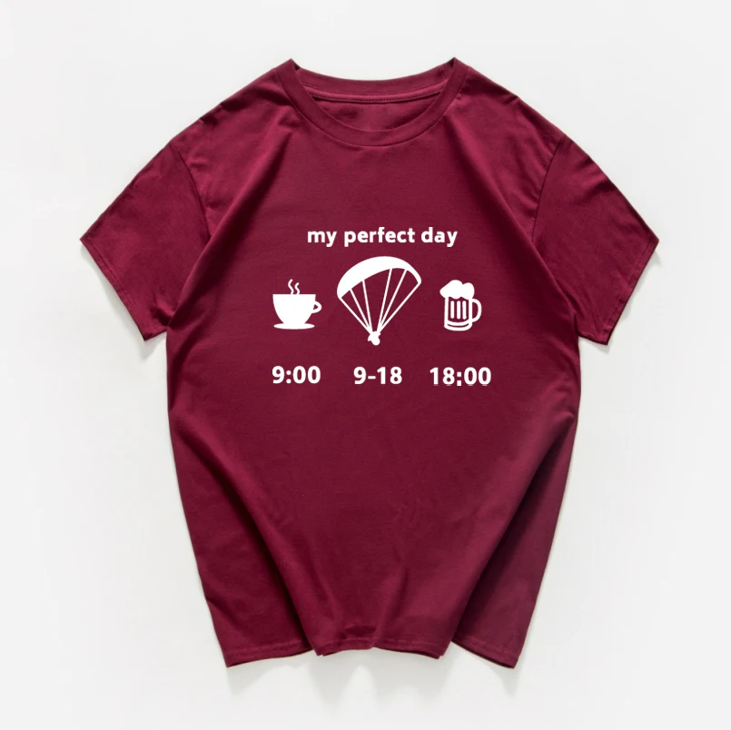 Забавная Мужская футболка my perfect day Одежда большого размера женская с рисунком