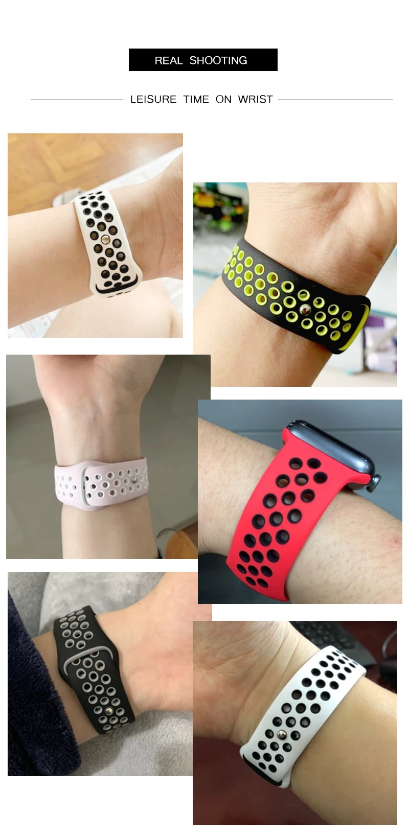 Силиконовые полосы спортивный ремешок для Apple Watch Series 5 4 серия Nike 40 мм 44 мм черный розовый браслет 38 мм 42 мм для Iwatch Series 3