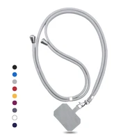 2021 newest universal crossbody patch phone lanyards mobile phone strap lanyard 9 colors soft rope for cell phone hanging cord