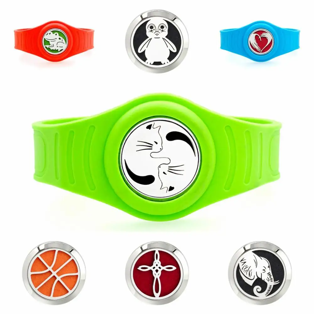 Новые детские браслеты из силикона и нержавеющей стали 316L Регулируемый диффузор