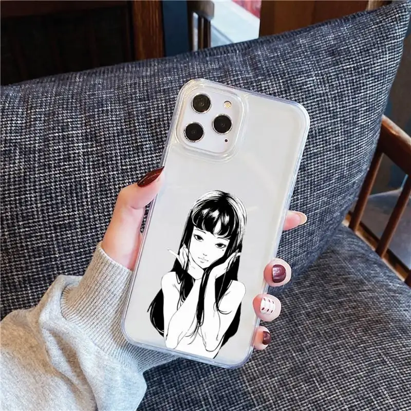 

Japanese horror comic Tomie Junji Itou Phone Case Transparent for iPhone 12 11 mini pro XS MAX 6 6S 8 7 Plus X 5S SE 2020 XR