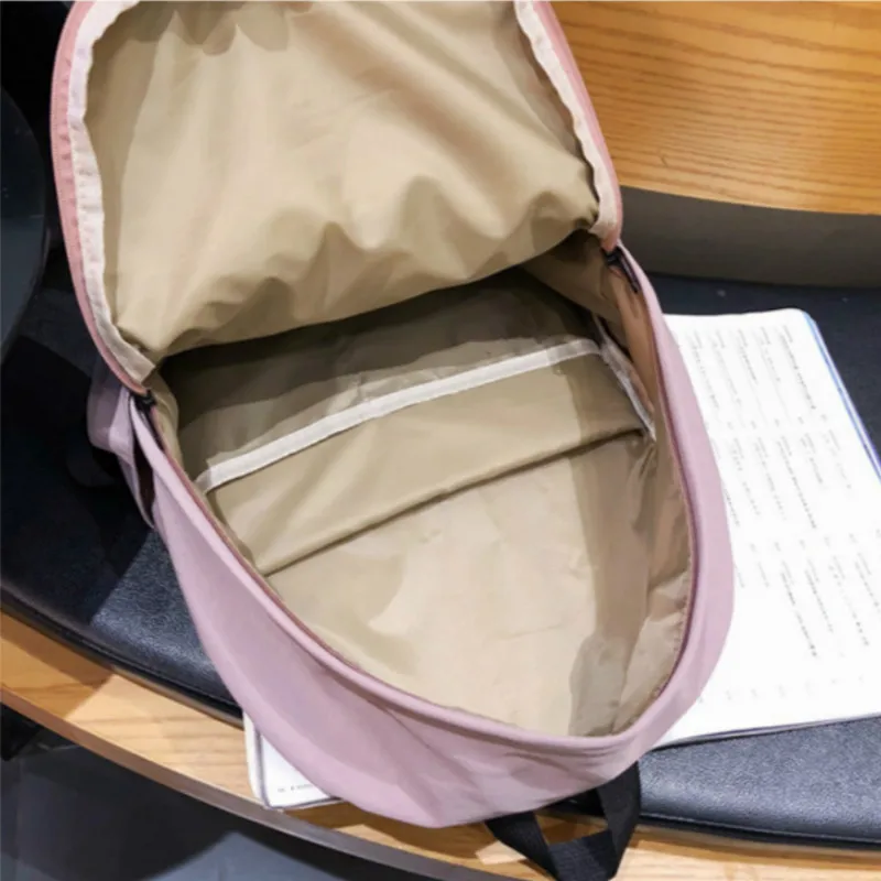 

YUNFAN Solid Canvas Backpack for Teenagers Women Casual Large Capacity School Bag Simple College Wind Travel Backpack Mochila