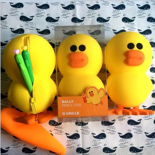 Мультфильм силиконовый пенал контейнер пеналы Kawaii Забавный Бурый Медведь Кролик 3D пеналы школьные принадлежности канцелярские подарки - Color: 4