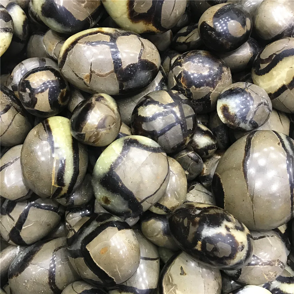 Камни для массажа пальм натуральные септарийные минеральные образцы целебный