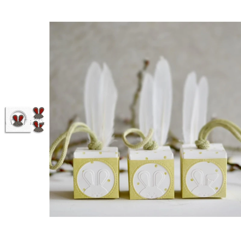

Bunny Ears Pattern Decoration Metal Cutting Dies New DIY Emboss Stamp Scrapbooking Dies For Card Making 2021 Easter Newtest