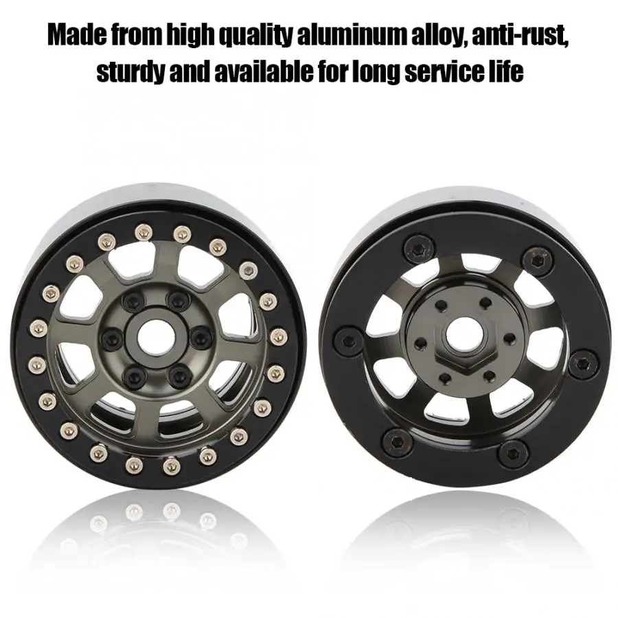 2Pcs 1.9 inch High Quality Aluminum Alloy Wheels Rims Hub RC Replacement Parts for 1/10 Crawler Climbing Car | Игрушки и хобби