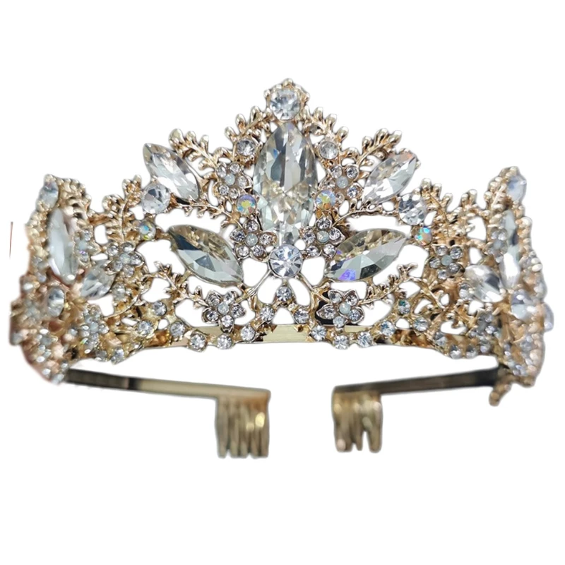 

Bridal Wedding Tiara Crown Luxurious Faux Crystal Rhinestone Costume Party Hair Accessories Birthday Prom Headpiece
