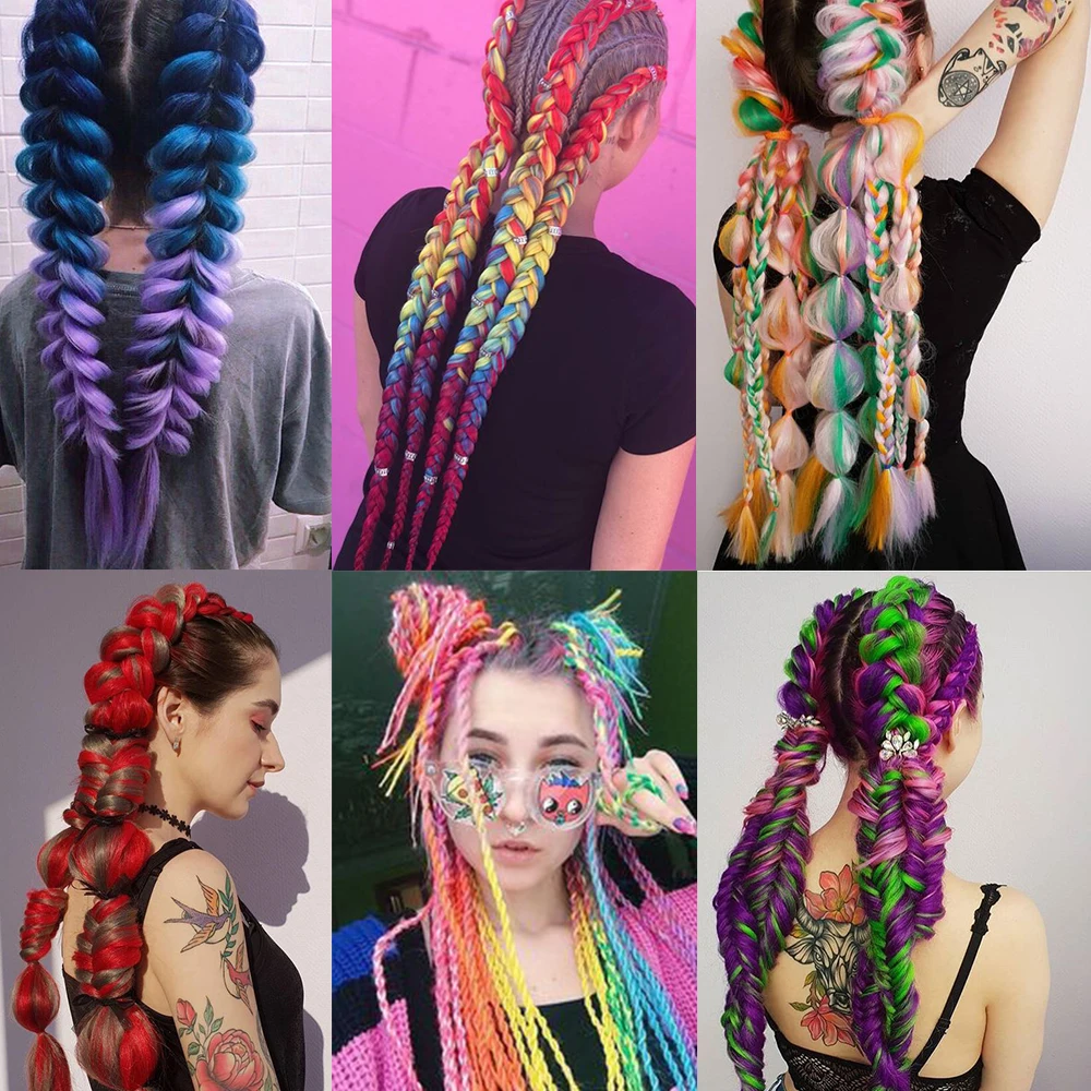 Манвэй 24 дюймовые розовые синтетические волосы Джамбо косички яки мягкие Омбре