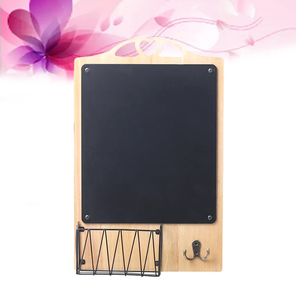 

Simple Wall Mounted Storage Basket Retro Blackboard Wall Hanging Decor Creative Wall Decoration Message Board Chalkboard
