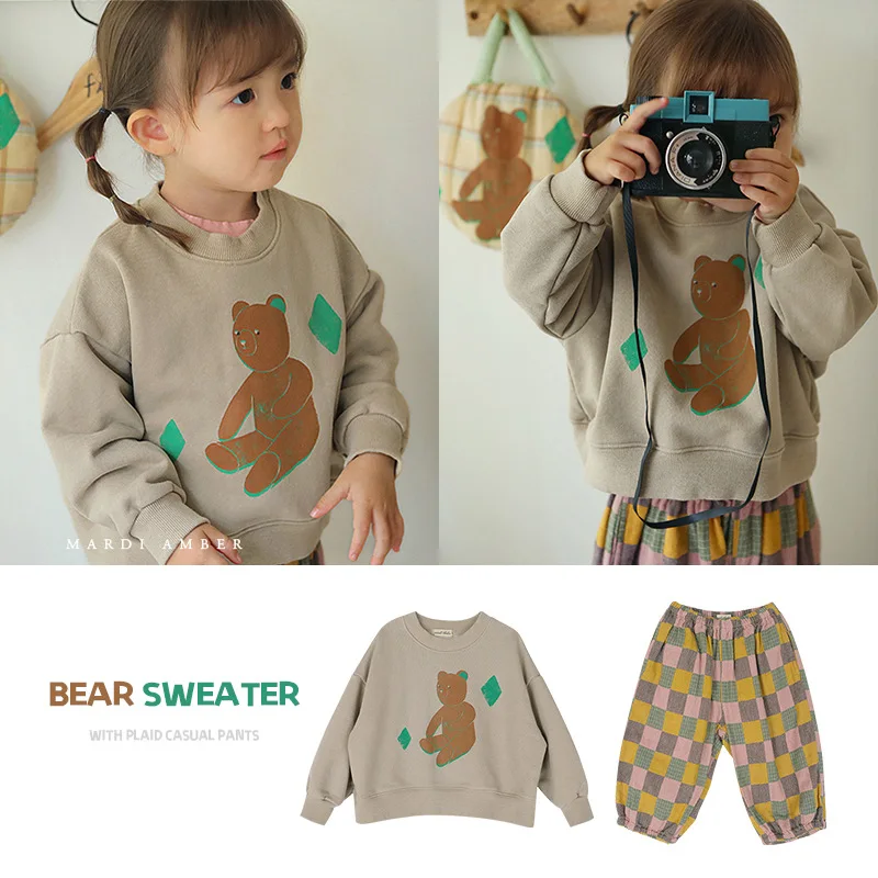 

Толстовки для девочек, Новинка осени 2021, детские толстовки, штаны для девочек, одежда для девочек, детские теплые брюки, комплект детской оде...