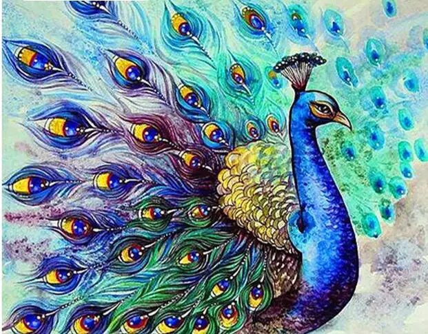 

5D DIY Diamond Painting Peacock Diamond Embroidery Full Pack 3D DIY Kit Diamond Mosaic Decor Rhinestones