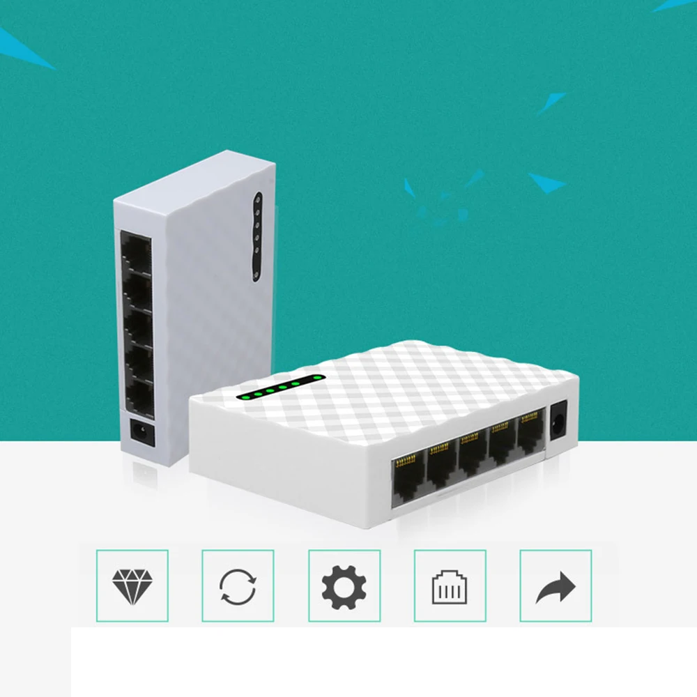 Мини 5-Порты и разъёмы Desktop гигабитный коммутатор PoE Fast Ethernet коммутатор сетевой коммутатор Gigabit 1000 Мбит порт LAN Hub адаптер полный или полудуплекс обмена