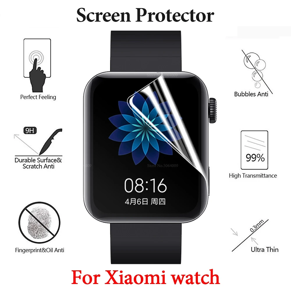 Защитная пленка для смарт часов Xiaomi Mi Watch Гидрогелевая наручных мягкая защитная